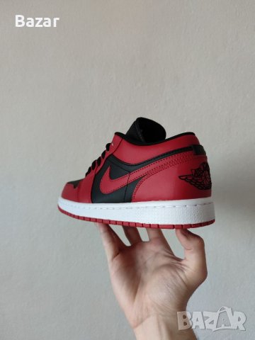 Nike Air Jordan 1 Low Reverse Bred Нови Оригинални Обувки Червени Черни Размер 42 Номер Маратонки , снимка 3 - Маратонки - 39174824