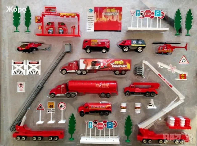ГОЛЯМ  ДЕТСКИ ПОЖАРНИКАРСКИ КОМПЛЕКТ ОТ МНОГО ПОЖАРНИКАРСКИ КАМИОНИ 0230796-4, снимка 4 - Образователни игри - 48073745
