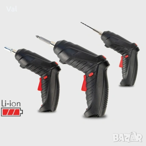 Акумулаторна електрическа бормашина 47 части в комплект с куфар, снимка 3 - Бормашини - 53671548