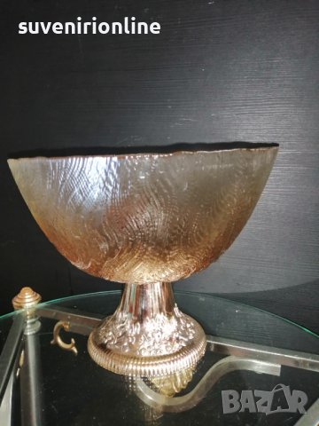 Стъклена купа / фруктиера, снимка 4 - Други - 39999662