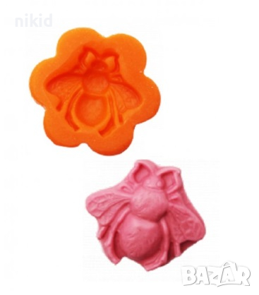 Пчела муха силиконов молд калъп форма украса декорация торта глина шоколад, снимка 2 - Форми - 21482817