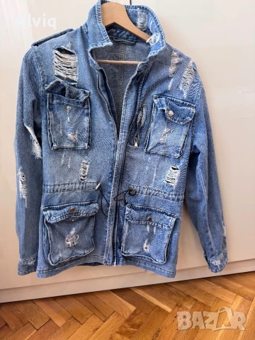 Дънково яки - размер С, снимка 7 - Блузи с дълъг ръкав и пуловери - 50671964