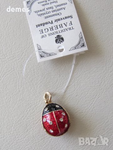 Фино дамско колие Яйце Фаберже, ново, снимка 2 - Колиета, медальони, синджири - 49532140