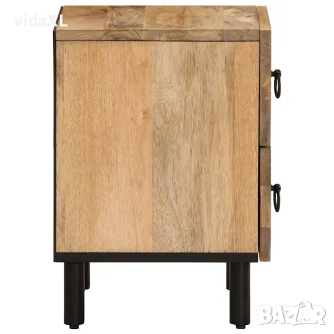vidaXL Нощни шкафчета, 2 бр, 40x33x46 см, манго масив, снимка 6 - Шкафове - 56147316