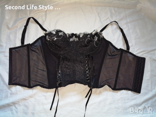 85C блестящ прозрачен корсет бюстие с бродерия цветя Milanni, снимка 3 - Корсети, бюстиета, топове - 52954415