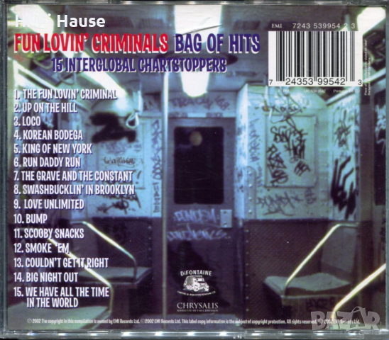 Fun Lovin Criminals-Bag of Hits, снимка 2 - CD дискове - 36285033