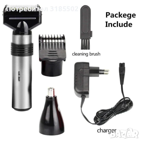 Електрическа самобръсначка, машинка за подстригване и тример 3в1 SHAV11, снимка 5 - Фризьорски принадлежности - 51095780