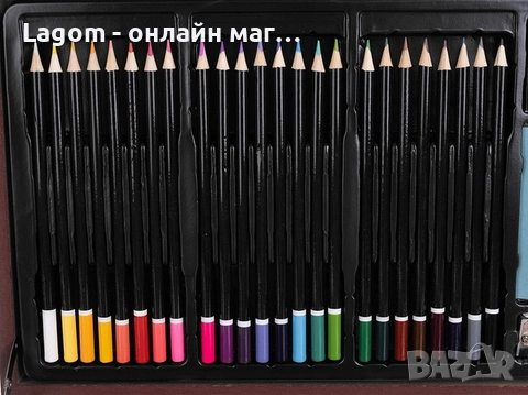 Художествен комплект за рисуване в куфар 148 части – пълен арт сет за деца и възрастни, снимка 5 - Други - 52560983