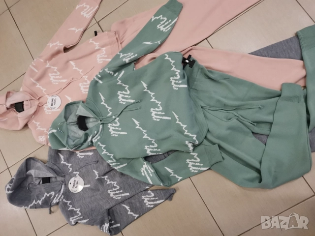 Сет от плетиво в зелен цвят - С/М размер, снимка 3 - Спортни екипи - 52415788