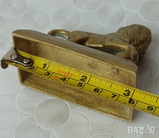 Фигури, статуетки, Ватерло лъв, преспапие прасе свиня пиле бик, месинг бронз метал статуетка фигура , снимка 7 - Статуетки - 42416445