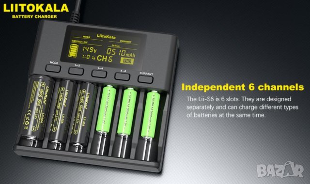 Маркови Адаптери за Презареждане на Батерии 18650 Liitokala™ Lii-402 Lii-S4 Lii-500 Lii-S6 Lii-S8, снимка 10 - Вейп без пълнители - 41289383