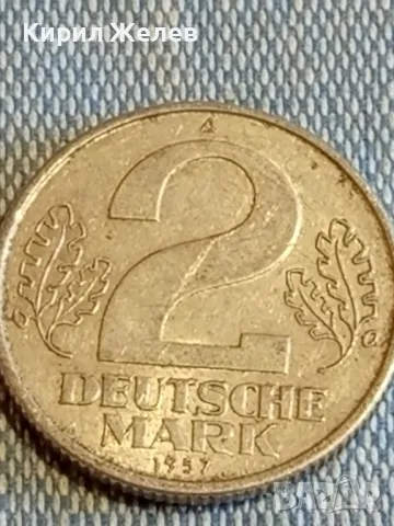 Две монети 1 Дойче марка 1956г. - 2 Дойче марки 1957г. ГДР редки за КОЛЕКЦИОНЕРИ 49541, снимка 7 - Нумизматика и бонистика - 48555148