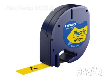 DYMO Letratag Tape 12 mmx4 m, снимка 2 - Принтери, копири, скенери - 53518794