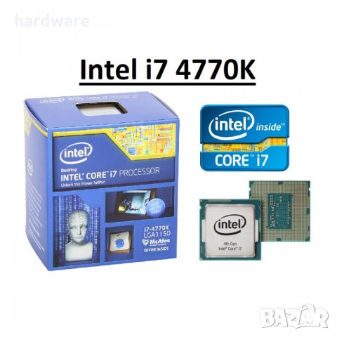 десктоп процесор cpu intel i7 4770K сокет socket 1150, снимка 2 - Процесори - 31543422