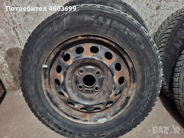 Железни джанти с гуми 14, снимка 2 - Гуми и джанти - 52621391