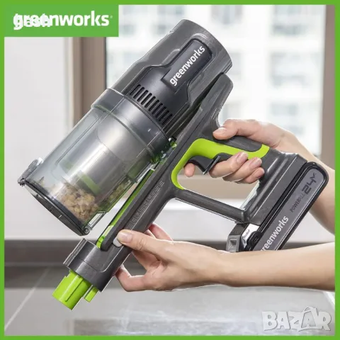 Безжична прахосмукачка Greenworks GD24SV, снимка 4 - Прахосмукачки - 49286583