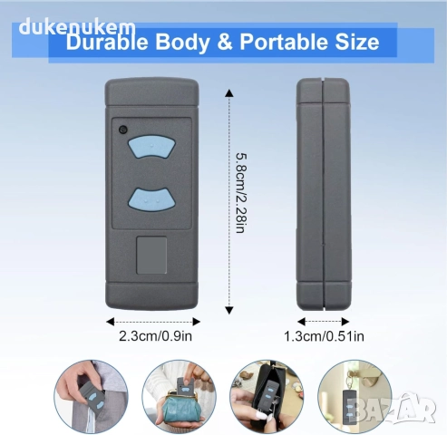 868 MHz дистанционно управление за гаражни врати, 2 броя, снимка 2 - Друга електроника - 52064301