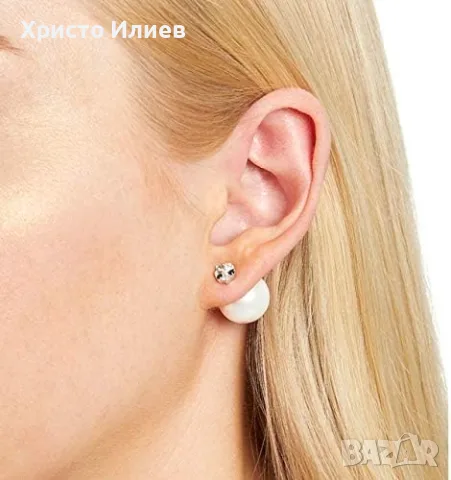 Дамски обеци Olivia Burton с перли и кристали, снимка 2 - Обеци - 55784518