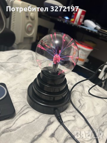 2023 LED Плазмена лампа кълбо,реагира на докосване и глас/звук, снимка 17 - Настолни лампи - 40895683