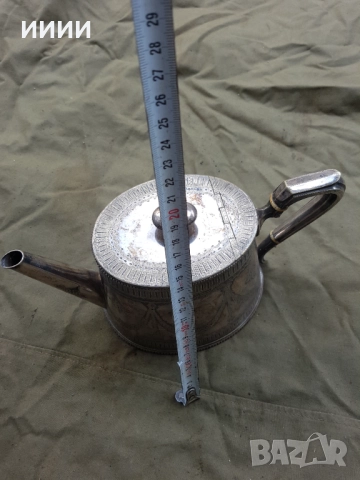 Посребрен чайник, снимка 5 - Антикварни и старинни предмети - 52227056