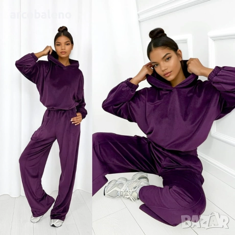 Дамски велурен комплект от две части Cloud, 3цвята , снимка 11 - Комплекти - 52698904