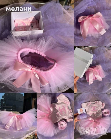 ИЗРАБОТВАМ бебешко розова пола пачка /туту/– за рожден ден или фотосесия-ПО ПОРЪЧКА, снимка 4 - Бебешки рокли - 51342515