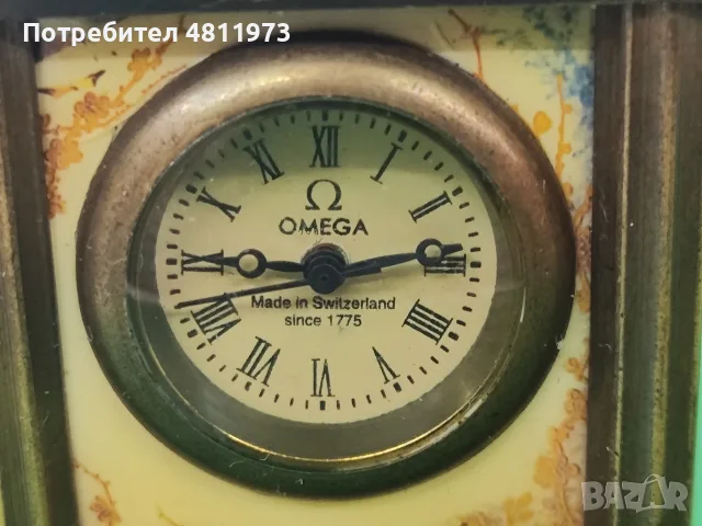 Малък механичен настолен часовник омега omega, снимка 3 - Мъжки - 55975550