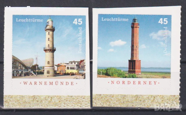 Чиста марка Морски фар 2004 2008 2013 2017 от Германия, снимка 3 - Филателия - 39513593