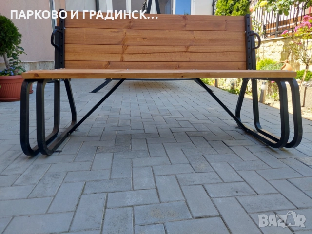 Сгъваема маса+пейка Дължина 150 см. Ширина на пейка 75 см. Ширина на разгънато полужение 150 см. Вис, снимка 4 - Маси - 46418396