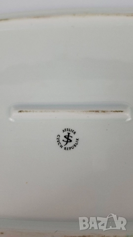 Чешко правоъгълно плато с трите грации, снимка 7 - Чинии - 52550228