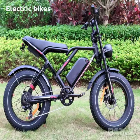 Ретро Електрически Fat Bike 1000W – Перфектен за град и офроуд, снимка 5 - Велосипеди - 49715366