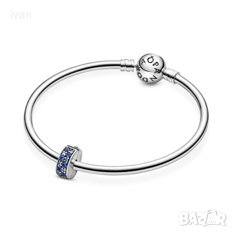 оригинална гривна Pandora сребърна с две добавки, снимка 11 - Гривни - 53065951