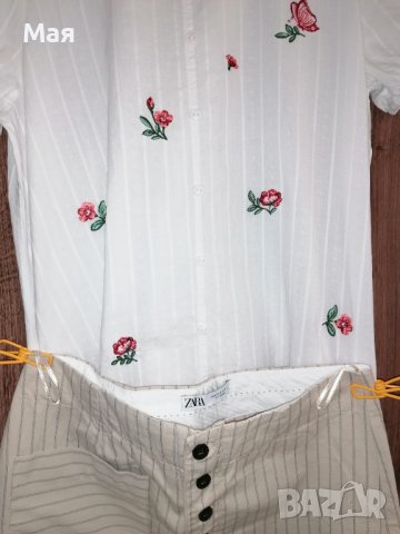 Пола Zara S / риза бродерия S, снимка 5 - Поли - 41844966