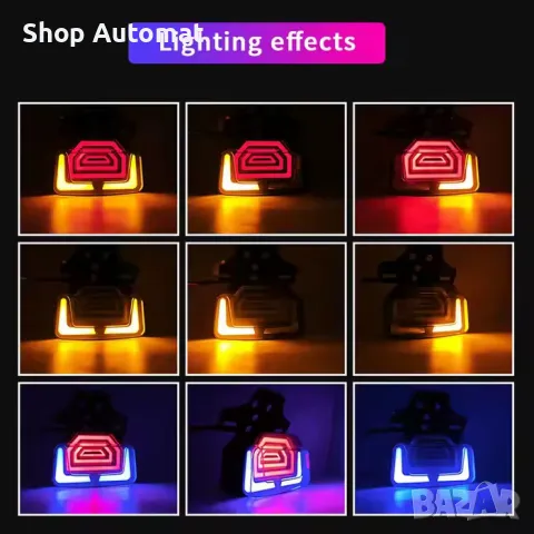 Стоп с вградени мигачи за мотоциклети Automat, 12V, 2500Lm, IP67, снимка 6 - Аксесоари и консумативи - 49652383