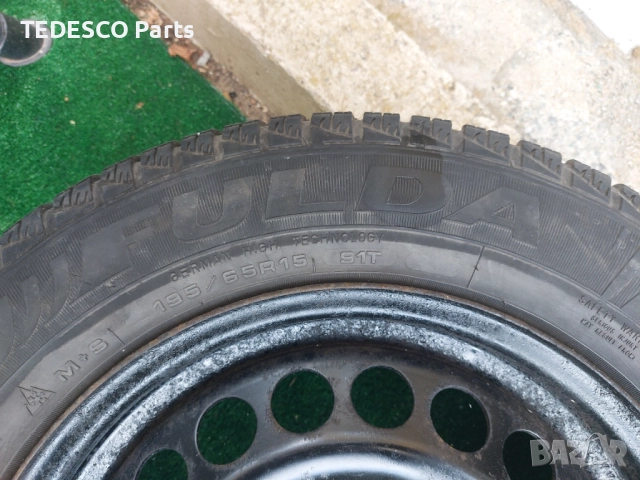 2 броя зимни гуми 195 / 65 / 15 и джанти за Opel , снимка 10 - Гуми и джанти - 51695727