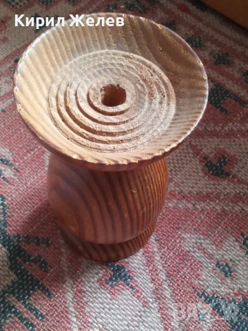 Дървен свештник 51297, снимка 5 - Антикварни и старинни предмети - 53392247