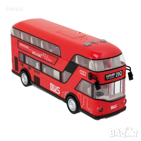 Двуетажен автобус със звук и светлина, снимка 5 - Коли, камиони, мотори, писти - 53461518