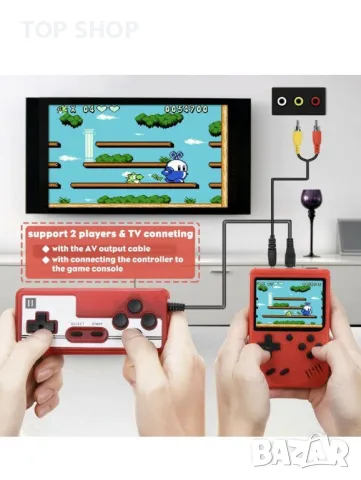 Ретро гейм конзола с ТВ връзка Fivejoy Retro Game Console 400 вградени игри, снимка 3 - Nintendo конзоли - 48544856