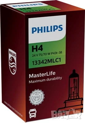 Крушка PHILIPS H4 24V 75/70W №13342MLC1