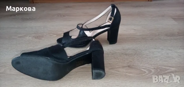Черни сандали р-р 37, снимка 5 - Сандали - 50044578