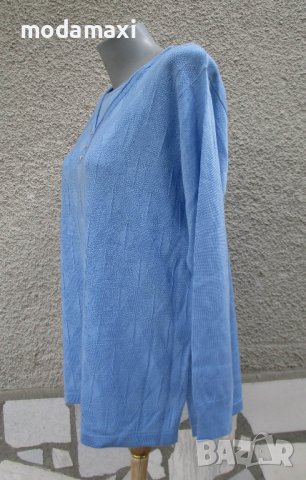 3XL Нов  син пуловер MAI , снимка 6 - Блузи с дълъг ръкав и пуловери - 42371054