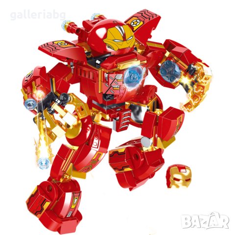 Конструктор робот с фигурка на Железният човек (Iron Man, Marvel Avengers), снимка 2 - Конструктори - 41573506