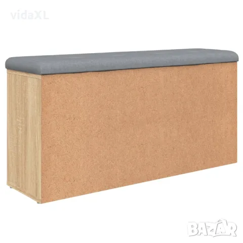 vidaXL Пейка за обувки, сонома дъб, 102x32x50 см, инженерно дърво, снимка 7 - Маси - 56148123
