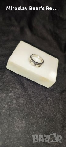 Сребърен пръстен с циркони , снимка 5 - Пръстени - 38803439