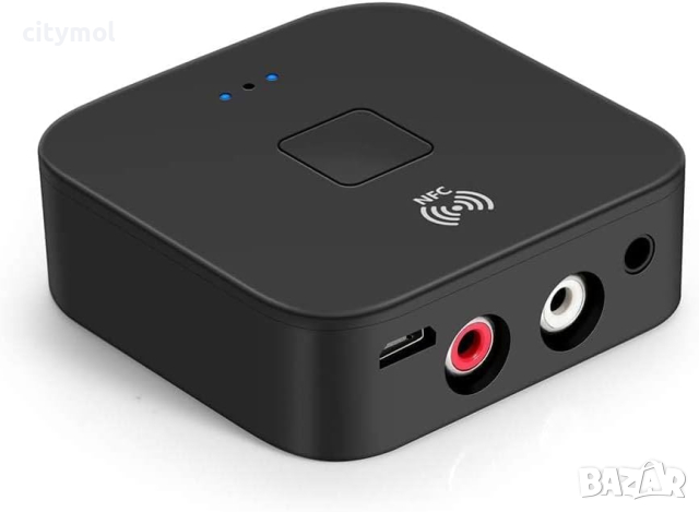 Bluetooth Resceiver, RCA, 3,5 mm AUX безжичен аудио адаптер за дома и автомобила, NFC-активиране​