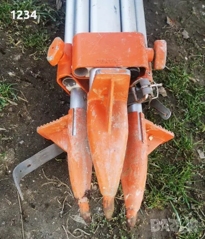 ЯПОНСКИ алуминиев стенд PENTAX за оптичен нивел (стойка) тринога трипод , снимка 5 - Други инструменти - 49443029