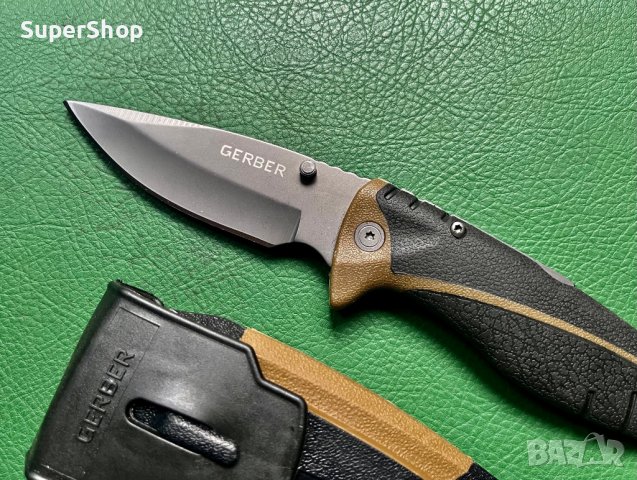 Уникат Сгъваем Нож Gerber с гумен калъф ножове за оцеляване ножка ножа, снимка 3 - Ножове - 40230646