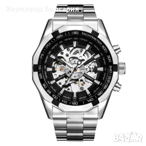 Механичен самонавиващ се мъжки часовник с Open Heart дизайн, снимка 8 - Друга електроника - 50272604