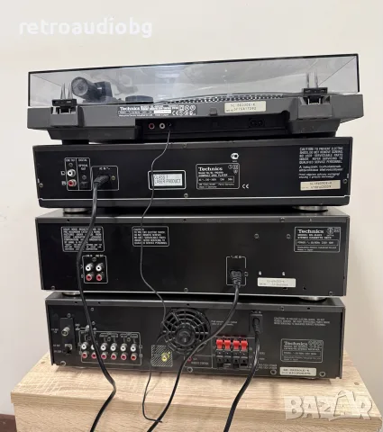 🔊Ретро аудио сет TECHNICS - ресийвър с дистанционно, CD плеър с дистанционно, дек и грамофон🔈, снимка 7 - Аудиосистеми - 56137008