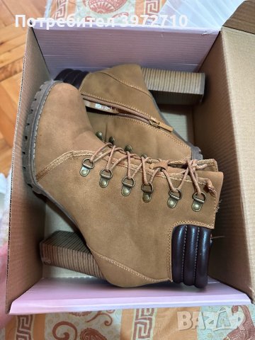 Боти на ток, снимка 2 - Дамски обувки на ток - 44415439